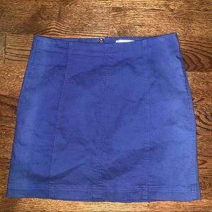blue mini skirt